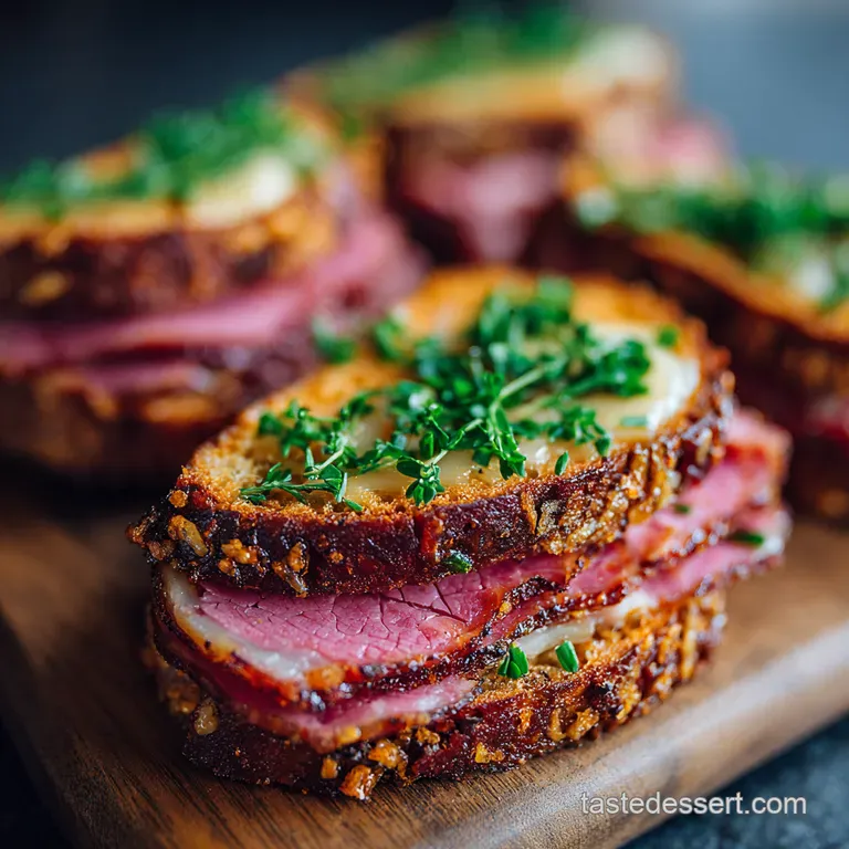The Ultimate Homemade Pastrami on Rye presentation