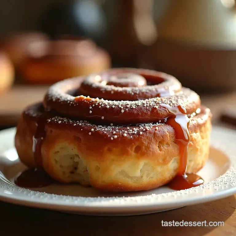 The Ultimate Showstopper Giant Sticky Cinnamon Bun presentation