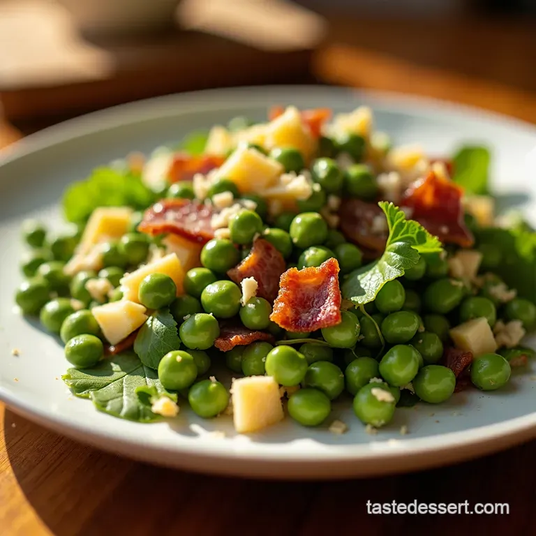 The Ultimate Sunshine on a Plate Pea Salad presentation