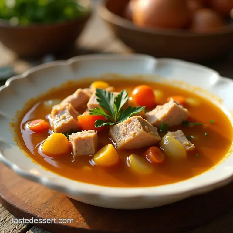 The Ultimate Turkey Carcass Soup from Feast to Fantastic presentation