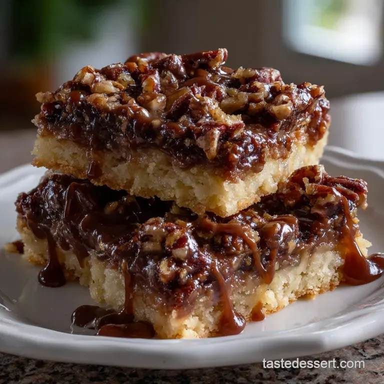 Decadent Toffee Pecan Shortbread Bars Recipe presentation