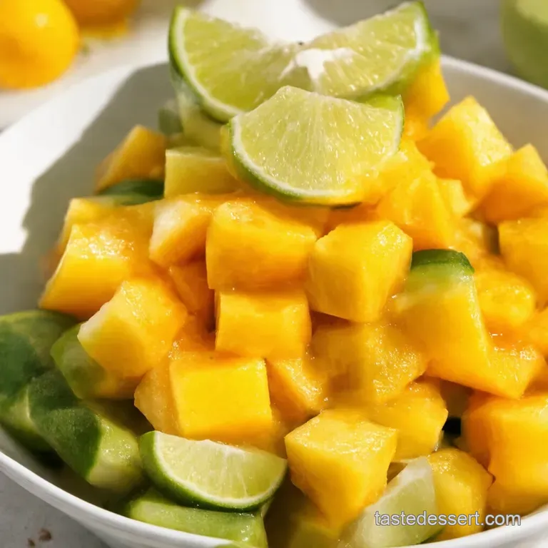 Tropical Sunshine Fruit Salad with CoconutLime Bliss
