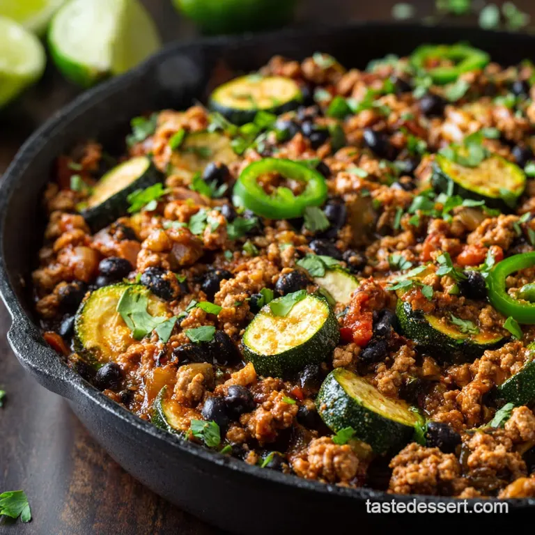 Ground Turkey Black Bean Zucchini Skillet One Pan the Speedy Midweek Marvel presentation