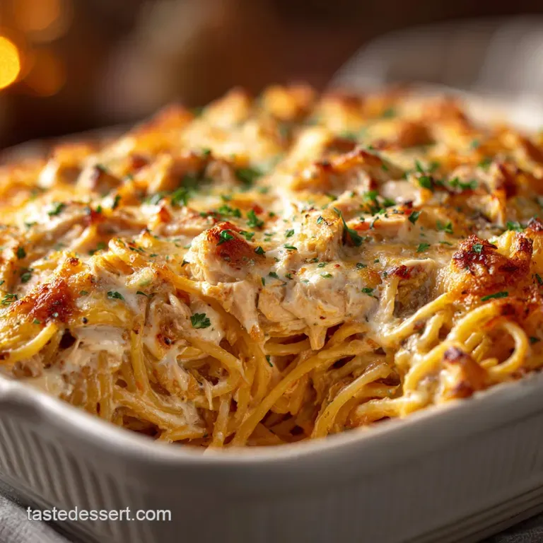 Cheesy BaconRanch Delight The Ultimate Baked Crack Chicken Spaghetti