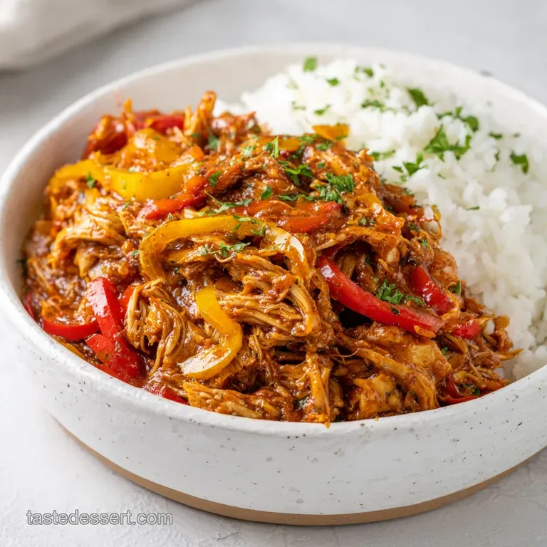Chicken Ropa Vieja: Smoky Tangy Cuban Classic presentation