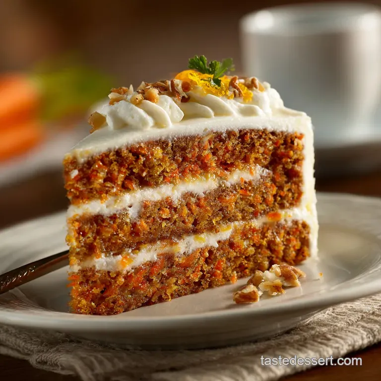 Carrot Cake: the Ultimate Spiced Recipe with Tangy Cream Cheese Frosting presentation