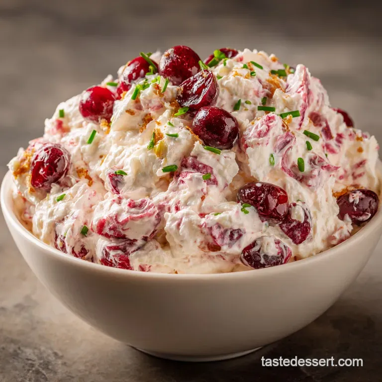 Cranberry Fluff Salad: the Ultimate Cloud-Like No-Bake Side Dish presentation
