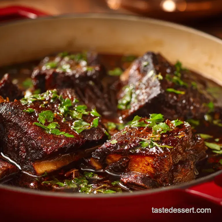 The Ultimate Sunday Lunch Red Wine Braised Beef Short Ribs presentation