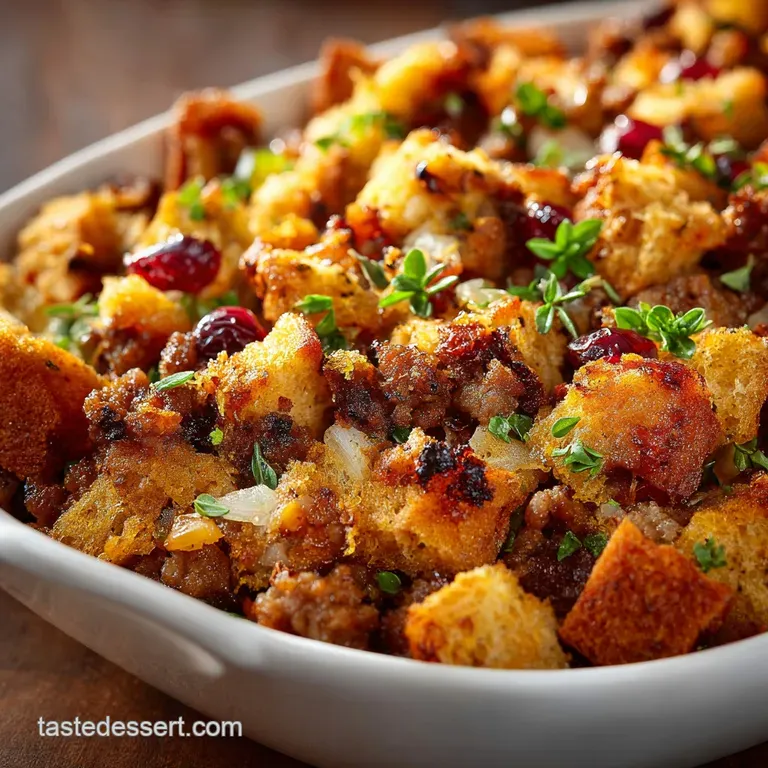 Sausage Stuffing Casserole: The Ultimate Sage and Thyme Holiday Side Dish