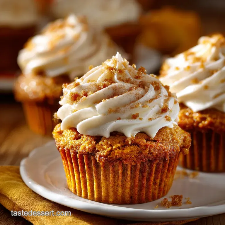 Pumpkin Cupcakes: the Ultimate Spiced Bake with Brown Butter Frosting presentation