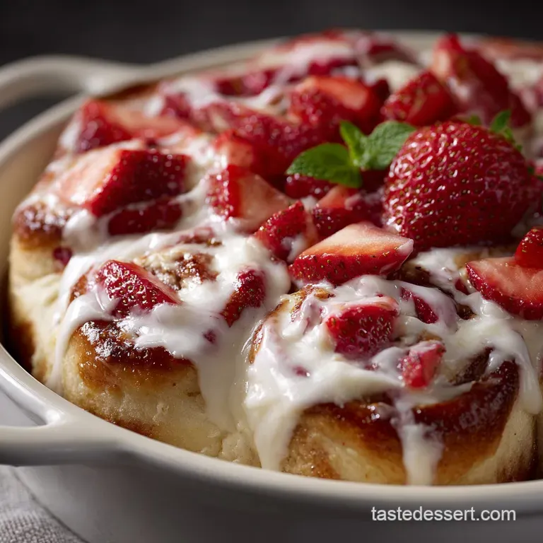 The Wimbledon Wonder Rolls Ultimate Strawberries and Cream Sweet Rolls presentation