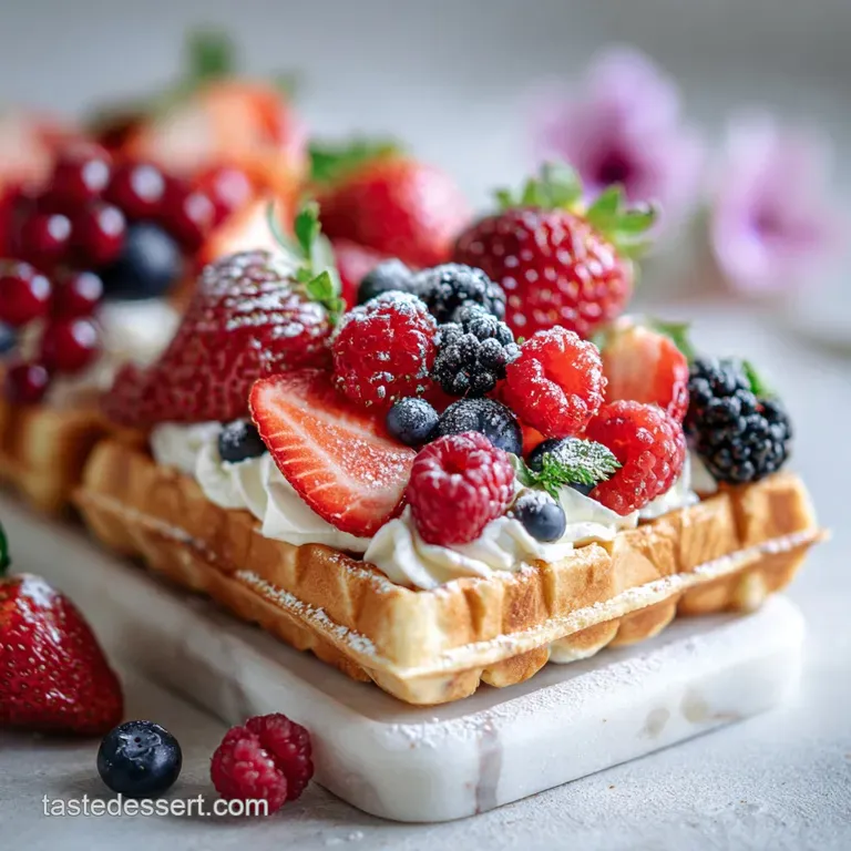 Valentine s Day Waffle Board with Fresh Berries