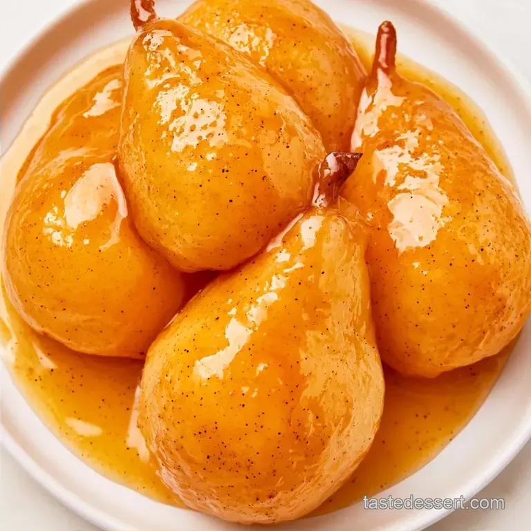 Vanilla Poached Pears in 35 Minutes