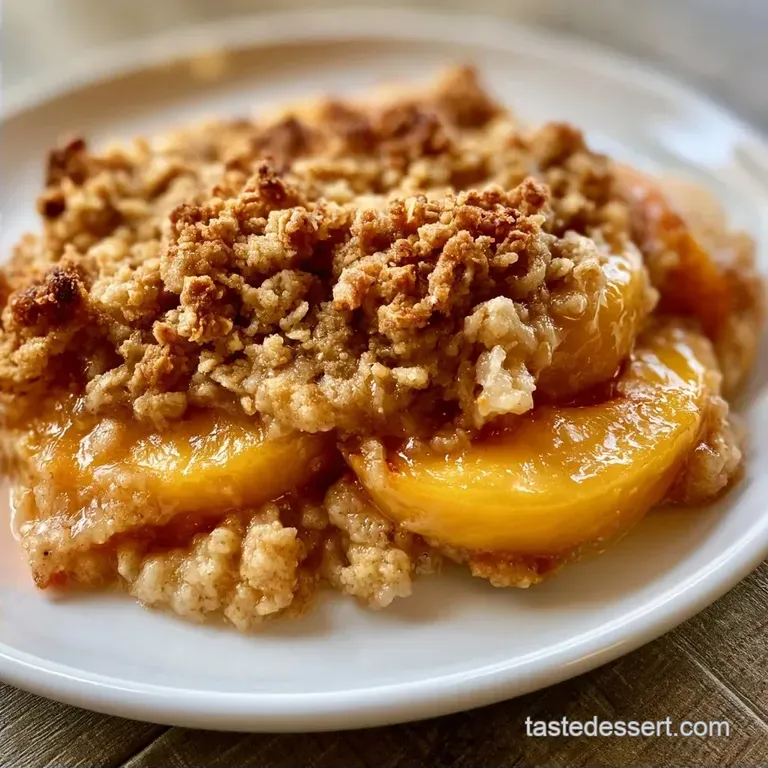 Vegan Gluten Free Peach Crisp: Mahogany Crunch