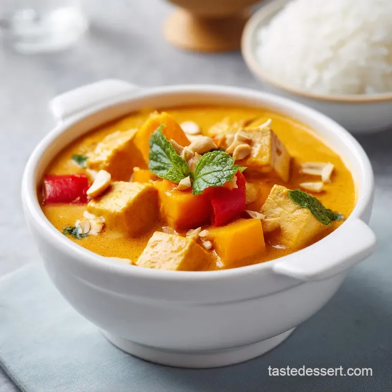Vegan Thai Pumpkin Curry: Creamy Fiery Autumn Meal presentation
