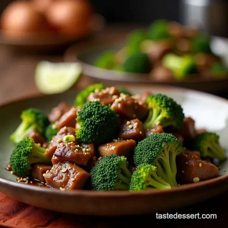 Velvet Beef Broccoli the Weeknight Takeaway Champion Stir Fry presentation