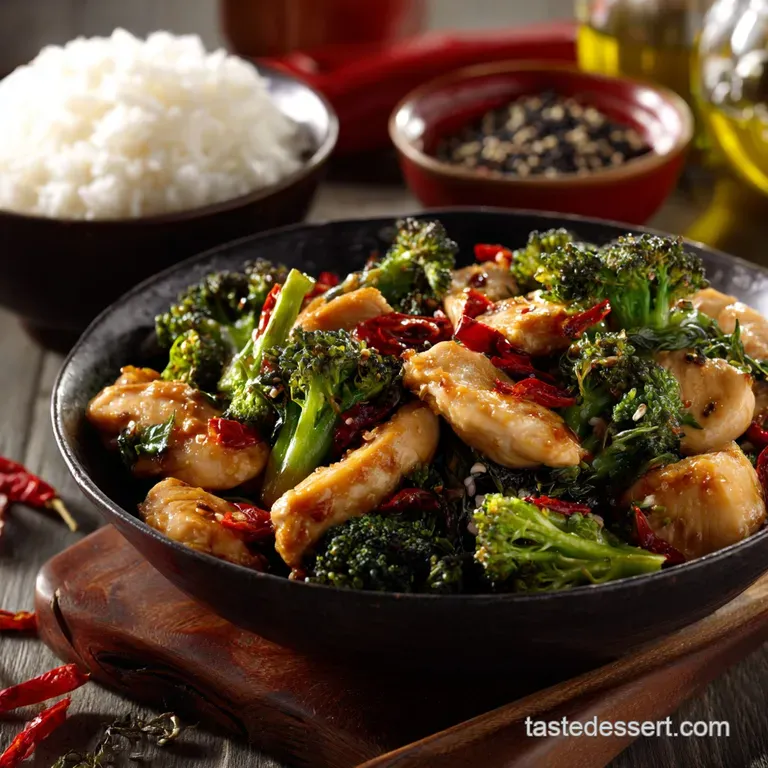The Classic Takeaway Revival Velvet Chicken and Broccoli Stirfry presentation