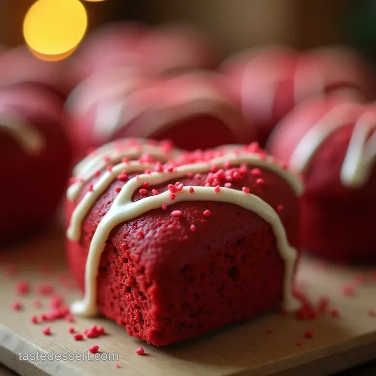 Velvet Romance Red Velvet Heart Pops with Cream Cheese Glaze presentation