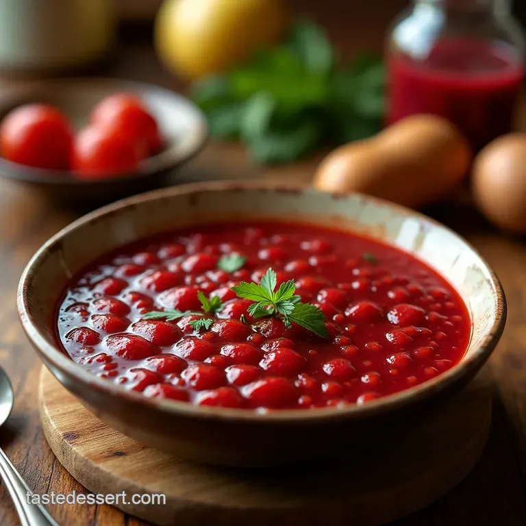 The Ruby Heart of the Table Authentic Vibrant Classic Borscht presentation