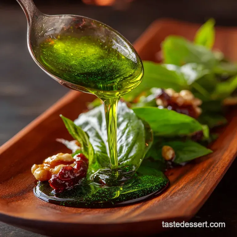 Vibrant Basil Oil How to Make Emerald Drizzle the Secret Blanching Trick presentation