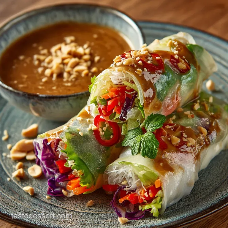 Fresh Spring Rolls Recipe Authentic Gỏi Cuốn with Creamy GingerPeanut Sauce