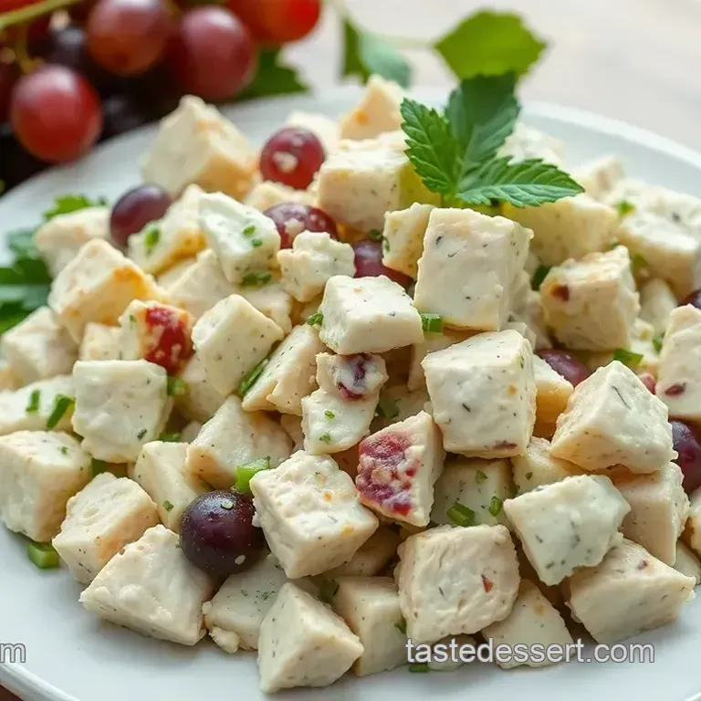 Waldorf Chicken Salad with Grapes and Toasted Almonds
