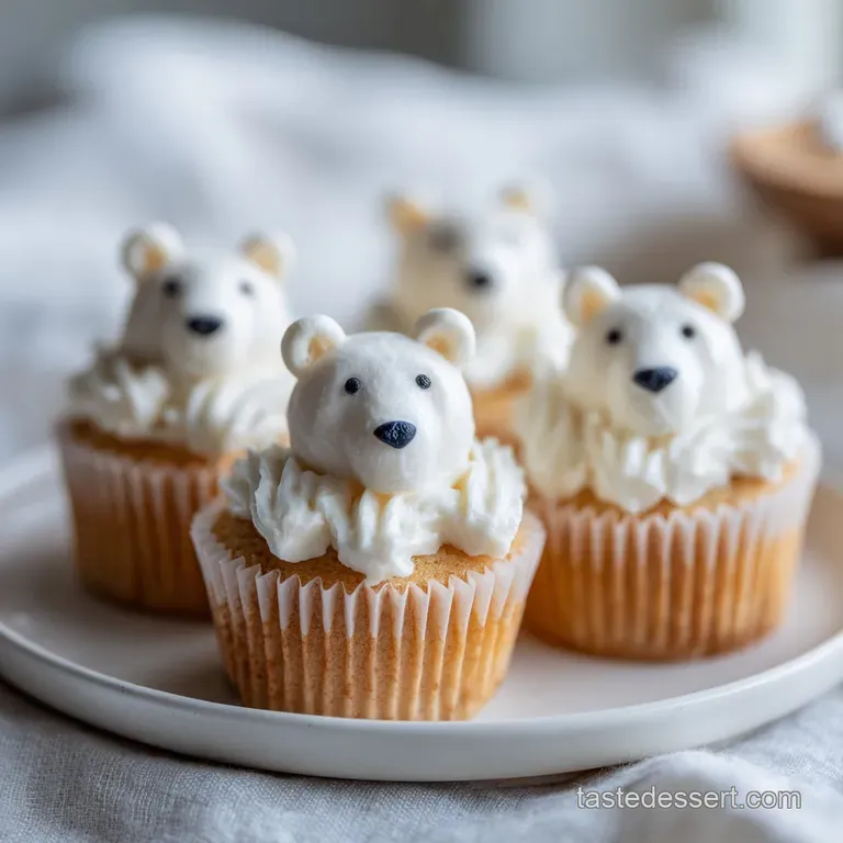 Polar Bear Cupcakes: Fluffy Vanilla and Coconut