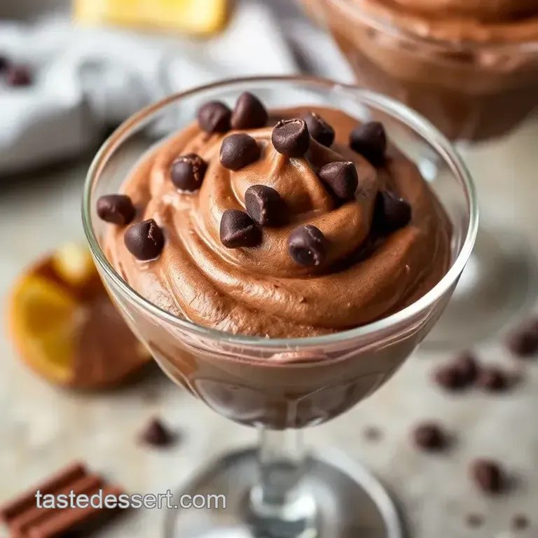 Whipped Chocolate Martini Delight presentation