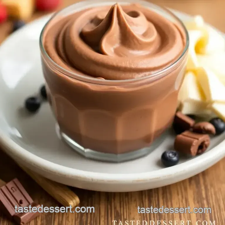 Whipped Chocolate Mousse Delightfully Rich presentation