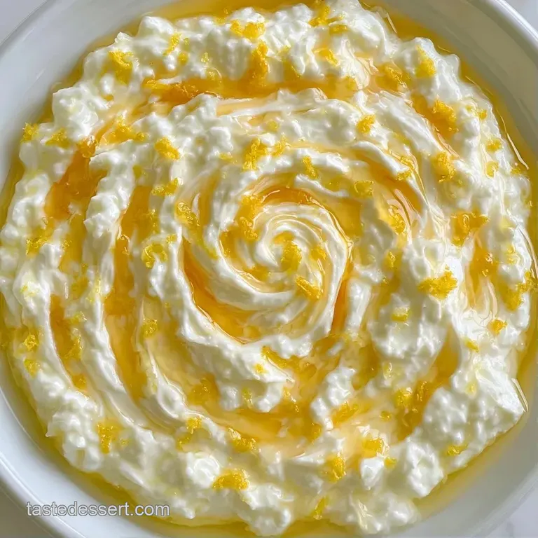 Creamy white cheese spread on toasted sourdough, drizzled with amber honey and garnished with fresh thyme sprigs.