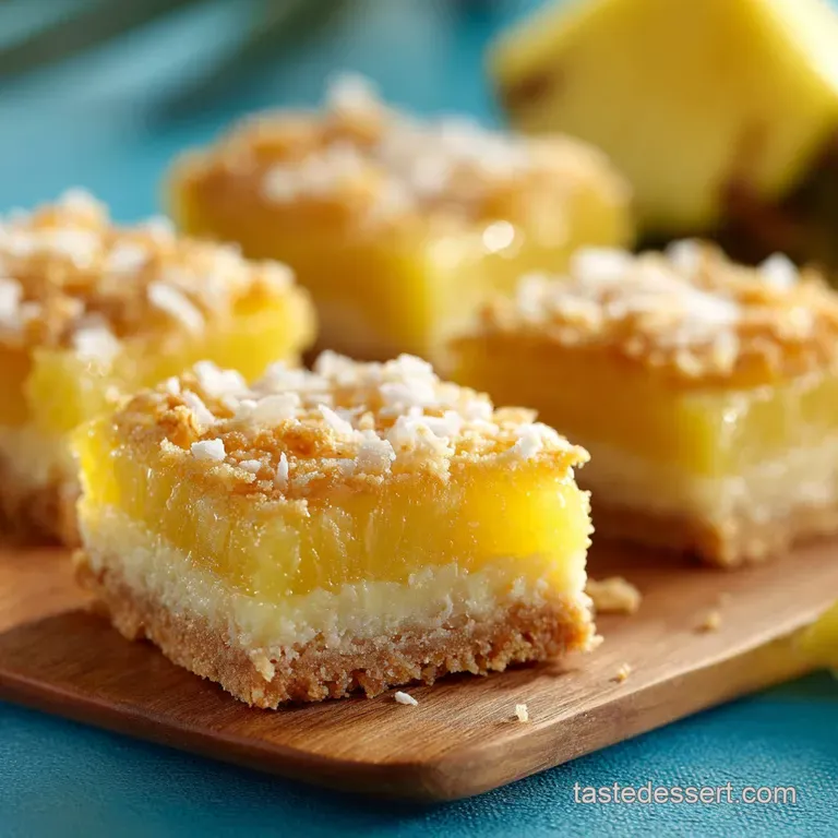 Pineapple Bars Recipe Easy Zesty Crumble Bars with Oatmeal Crust presentation