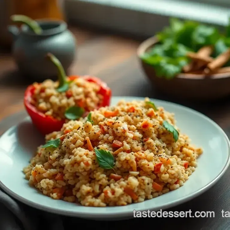Zesty Stuffed Peruvian Red Peppers with Quinoa and Feta