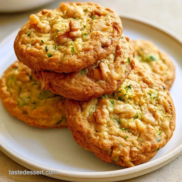 A stack of soft, textured cookies on a white ceramic plate, accented by a sprig of mint and a glass of milk.