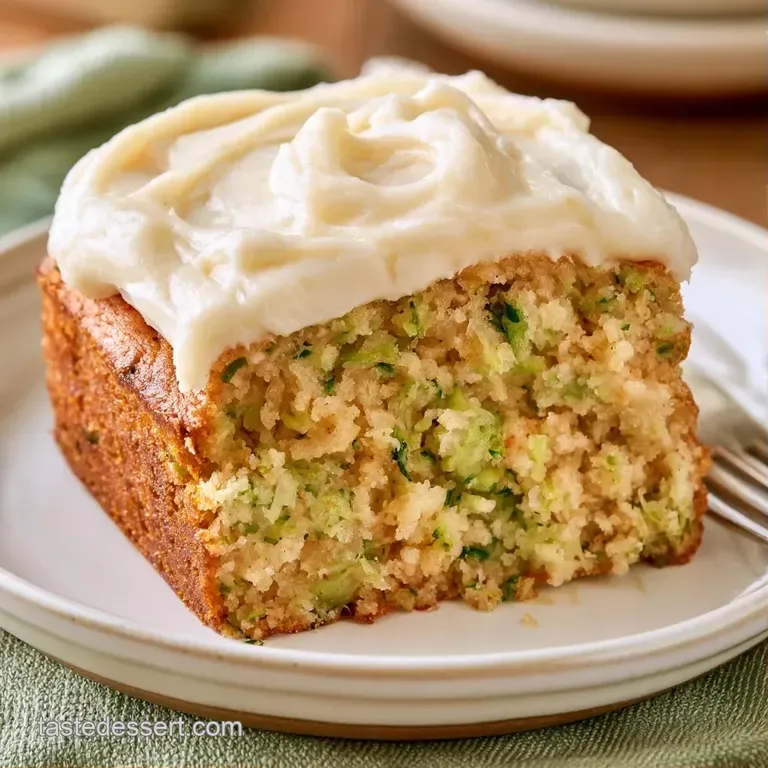 A neat square of golden-brown moist cake topped with a swirl of thick cream cheese frosting on a minimalist plate.
