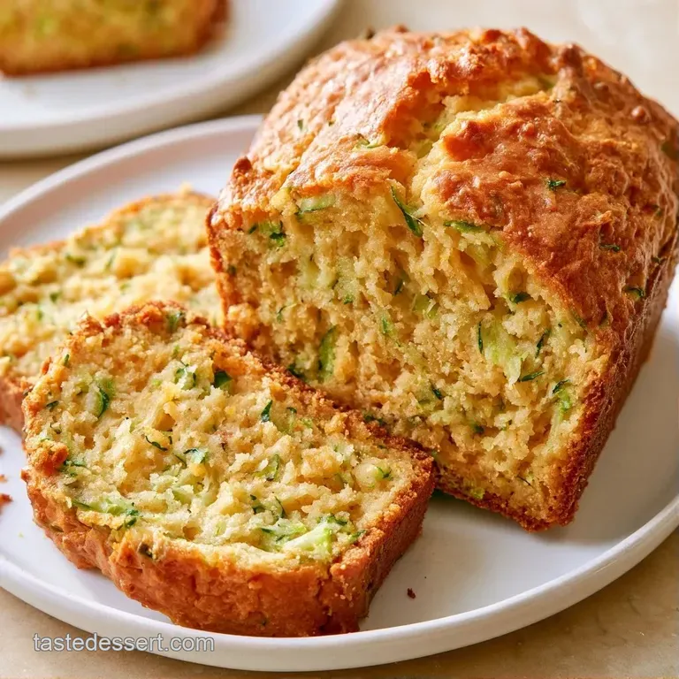 A thick slice of spiced quick bread topped with a pat of melting butter on a white ceramic plate with a linen napkin.